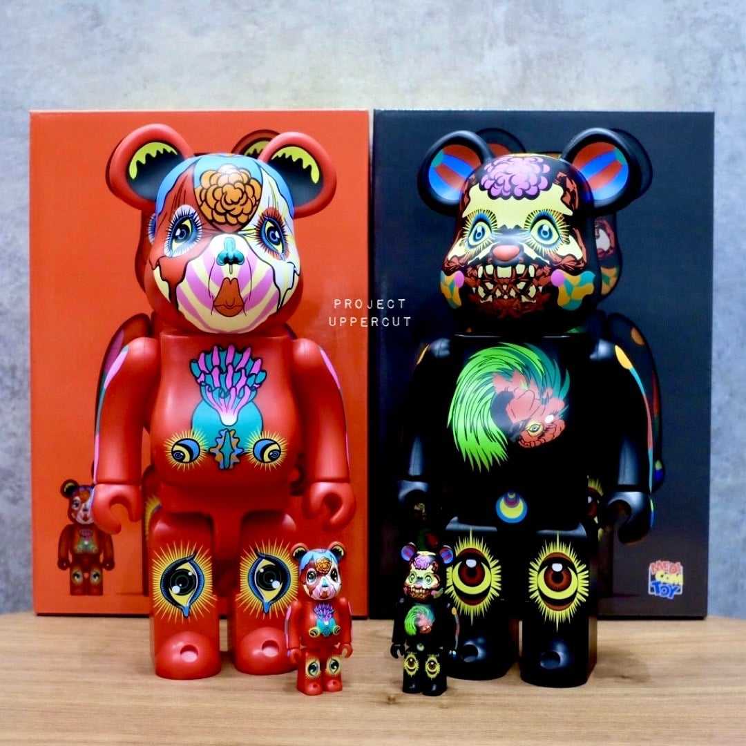 BE@RBRICK 400%+100% KEIICHI TANAAMI - Red & Black [New]