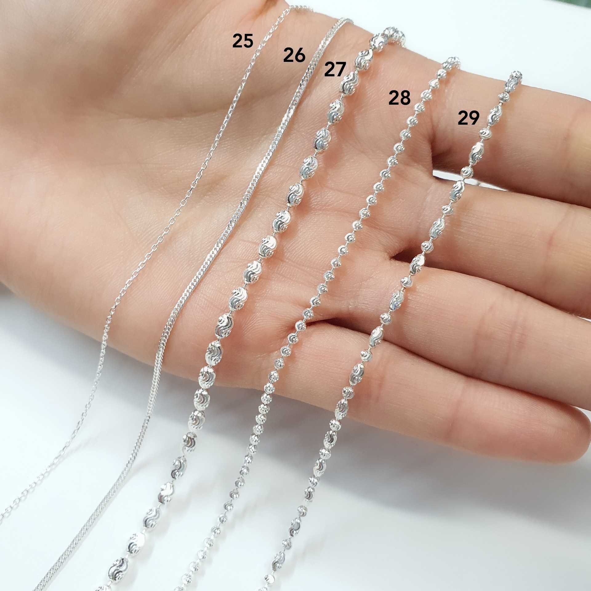สร้อยคอเงินแท้ ลายที่ 25-29