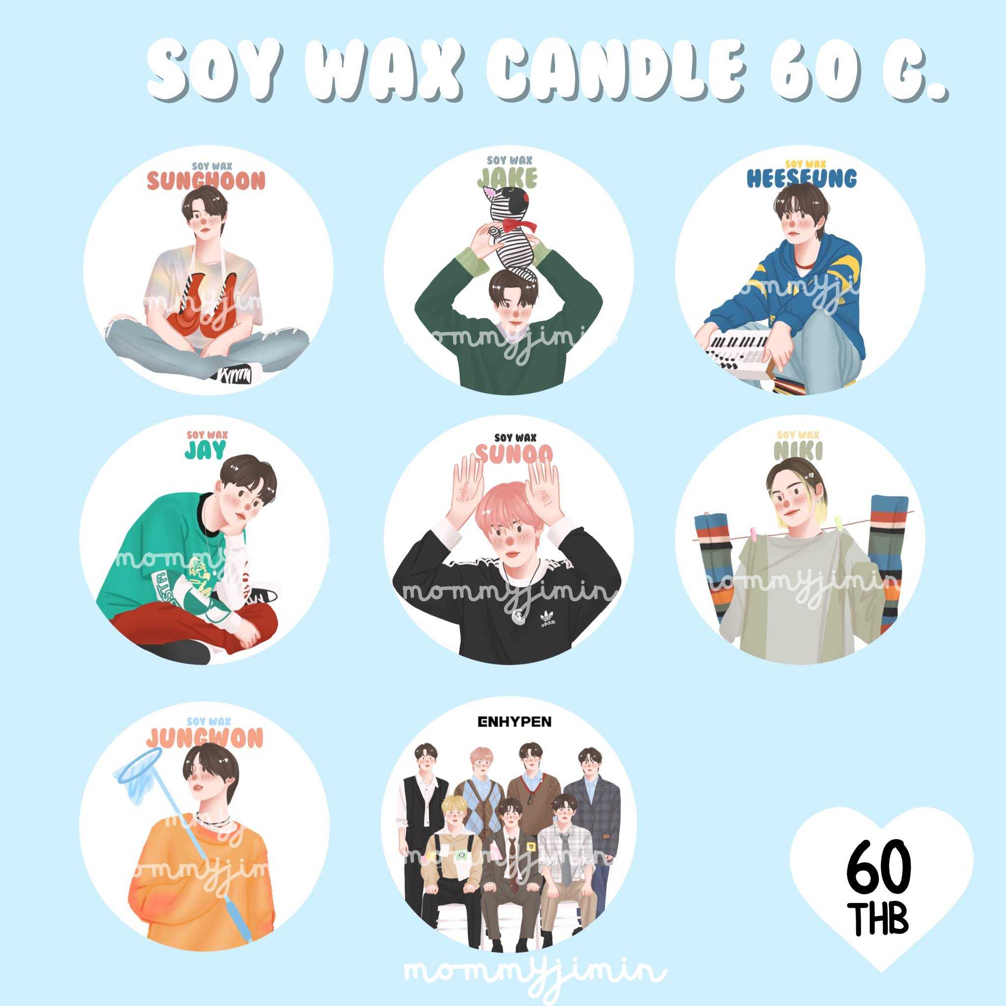 Preorder‼️ Enhypen Dilemma Soy wax candle🕯  เทียนหอม Enhypen By mommyjiminn