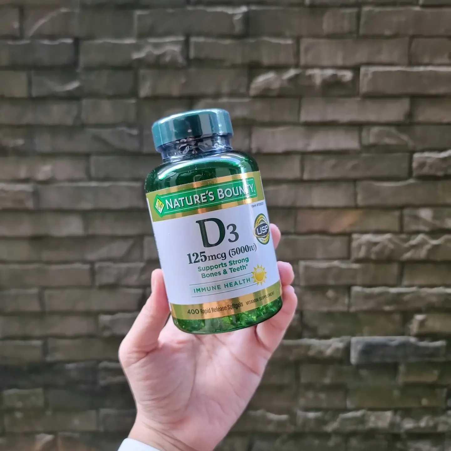 💥พร้อมส่ง💥 Nature's Bounty วิตามินD3 125mcg (5000IU) 400 Softgels