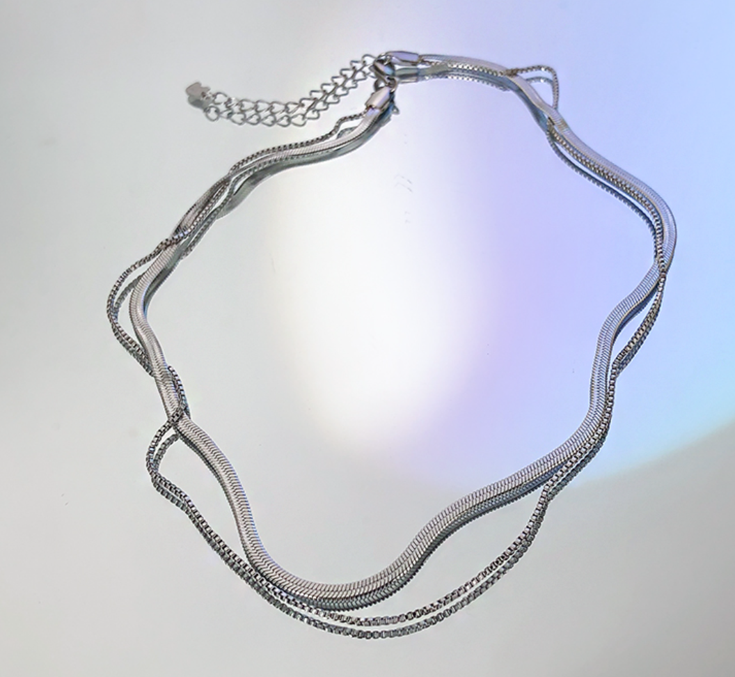 (PRE ORDER) Silver or Gold Necklace 2 line