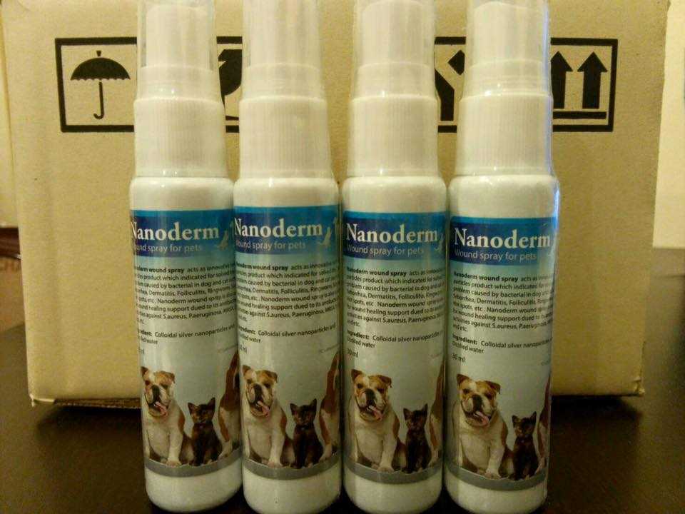 Nanoderm wound spray for pets