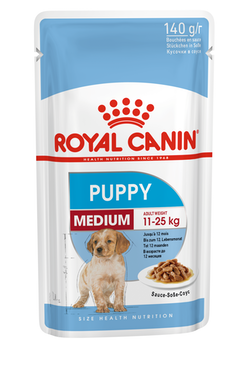 Royal Canin Medium Puppy Pouch อาหารเปียกลูกสุนัขขนาดกลาง อายุ 2-12 เดือน 140กรัม