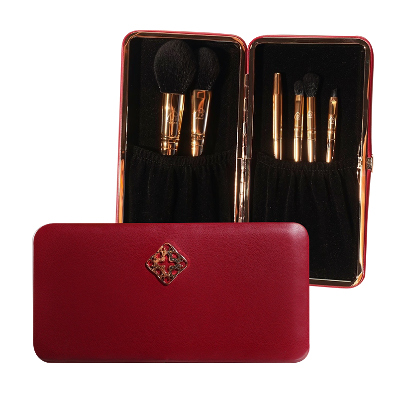 ชุดแปรงพรีเมียมฉัตร 6 ชิ้น ► Official Account | CHAT Beauty Brushury Clutch set 6 บิวตี้ บรัชชี่คลัช