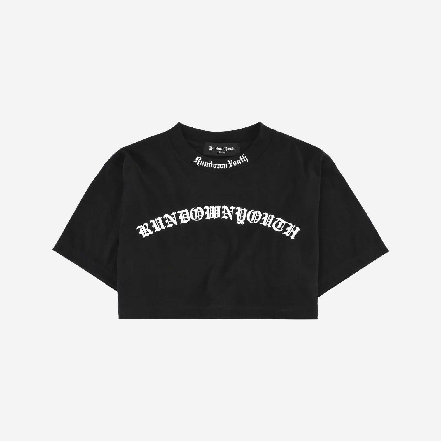 “RDY LOGO” Cropped T-Shirt 03 BLACK