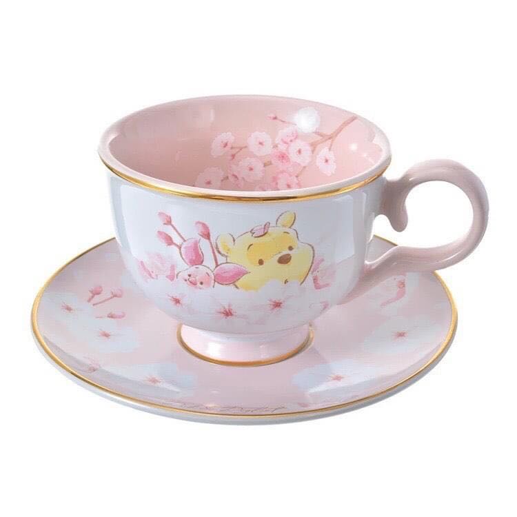 ♡disney japan- pooh & piglet teacup sakura 2022