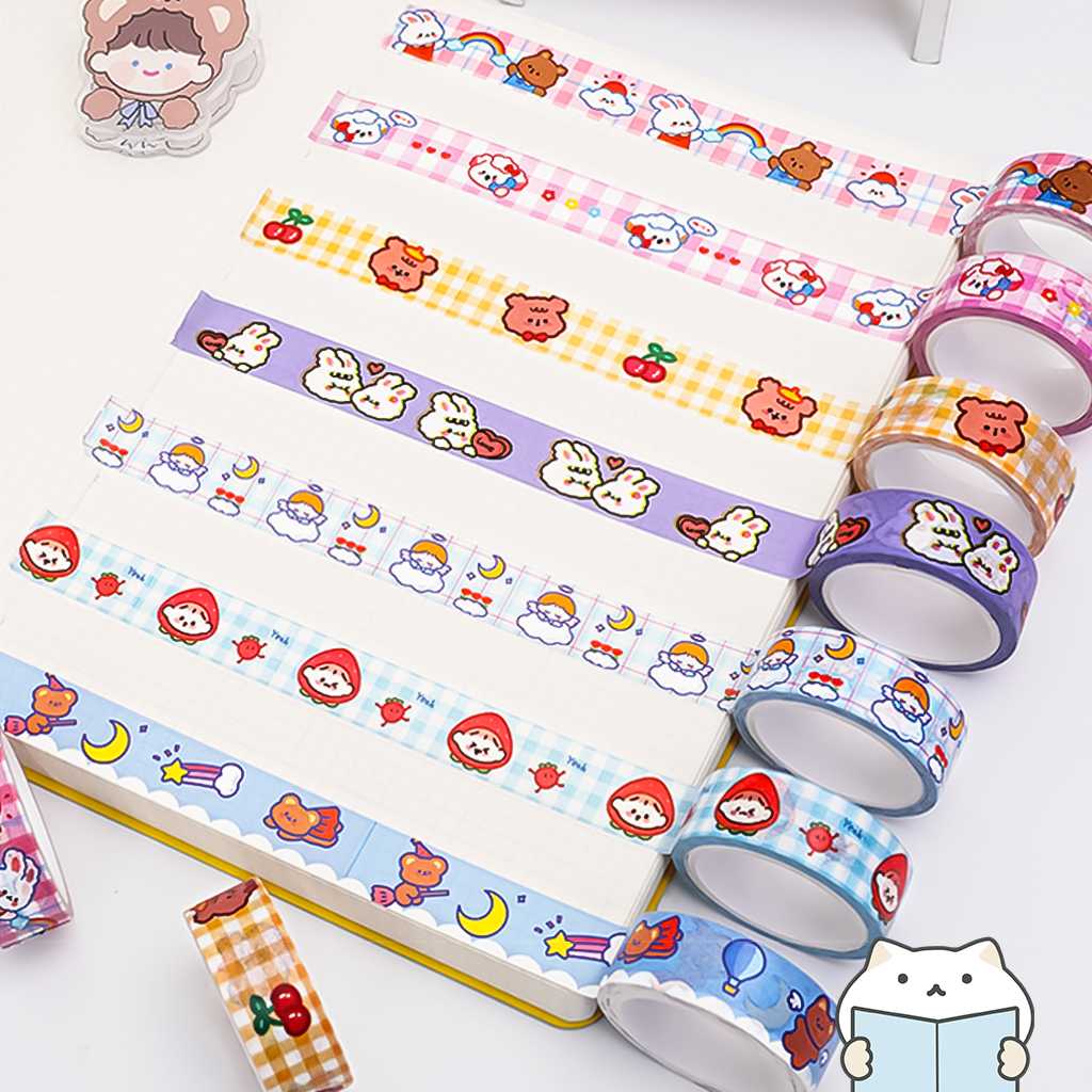 เทปตกแต่ง Little Bear 🐻 Masking Tape MT DIY Washi เทปวาชิ เทปกาว mimisplan