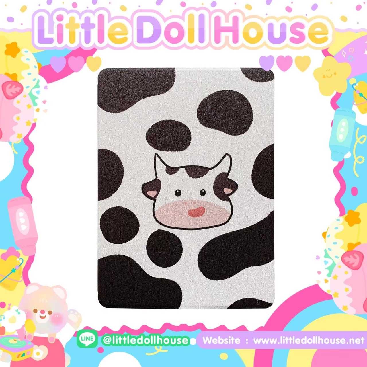 📮SALE📮‼️iPad Cute cow10.2 10.2 IPad​ gen 5,6  IPad​ Air 1,2,3 IPad​ pro ใส่ปากกาได้​