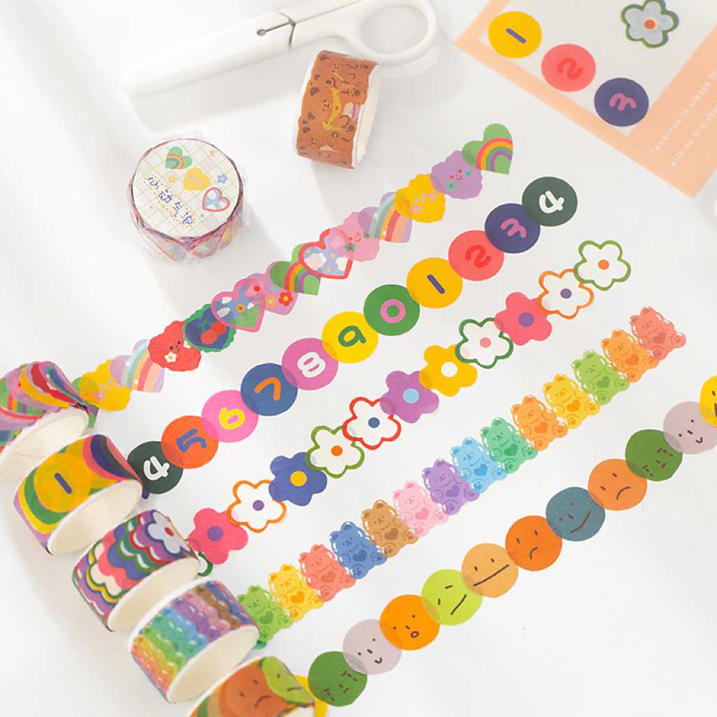 สติกเกอร์ เทป Soft Chirp 🎶 เซ็ต 100 ชิ้น DIY Sticker Stickers Washi Masking Tape MT mimisplan