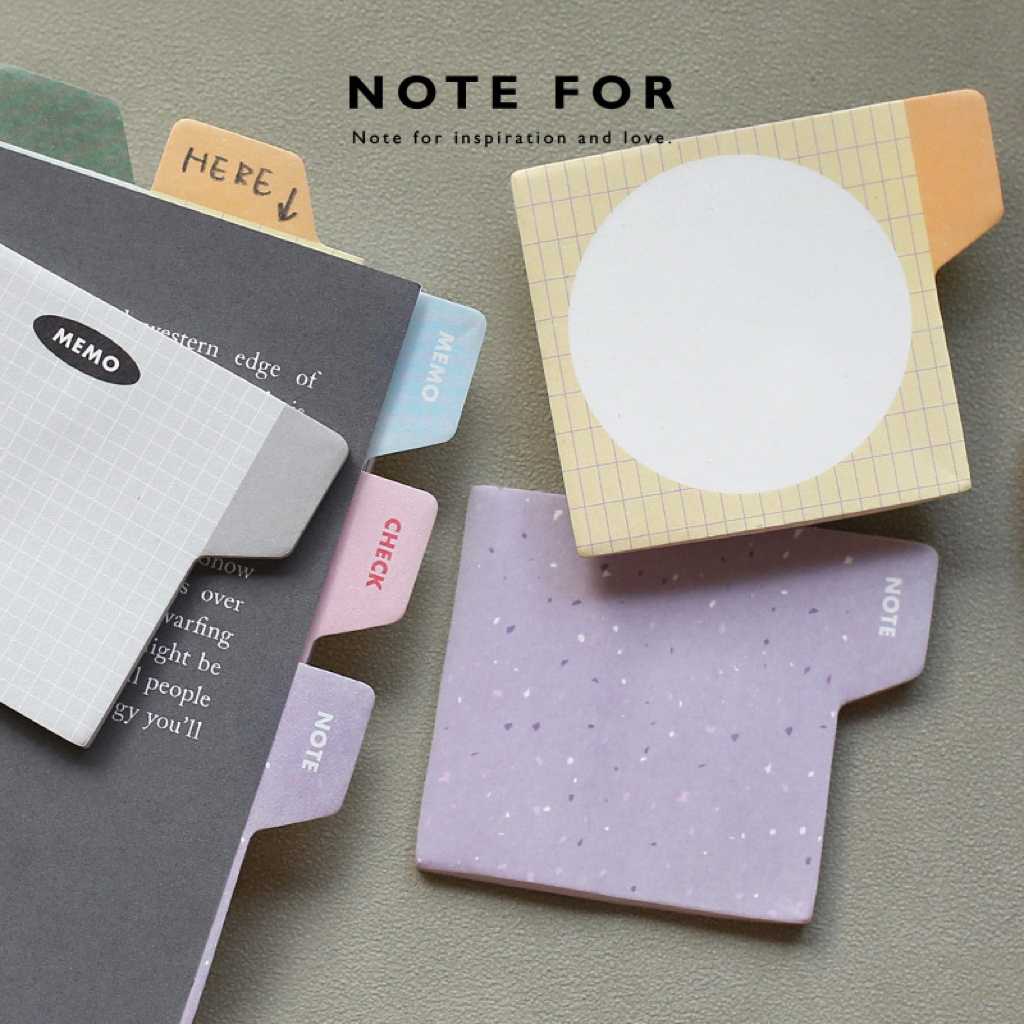 กระดาษโน๊ต มีกาว + ที่คั่น 📂 Note For Tab [30 แผ่น] Index Bookmark Sticky Note Memopad mimisplan