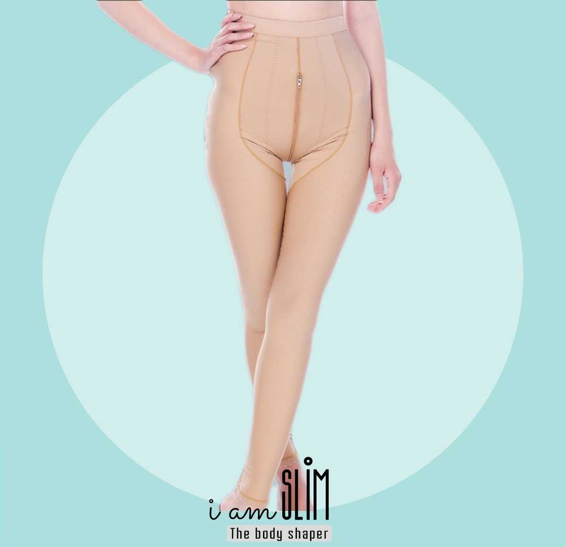 Extra Slim-med กางเกงกระชับหลังดูดไขมันขายาว กางเกงกระชับต้นขา หน้าท้อง ซิปเปิดเป้าถึงก้น