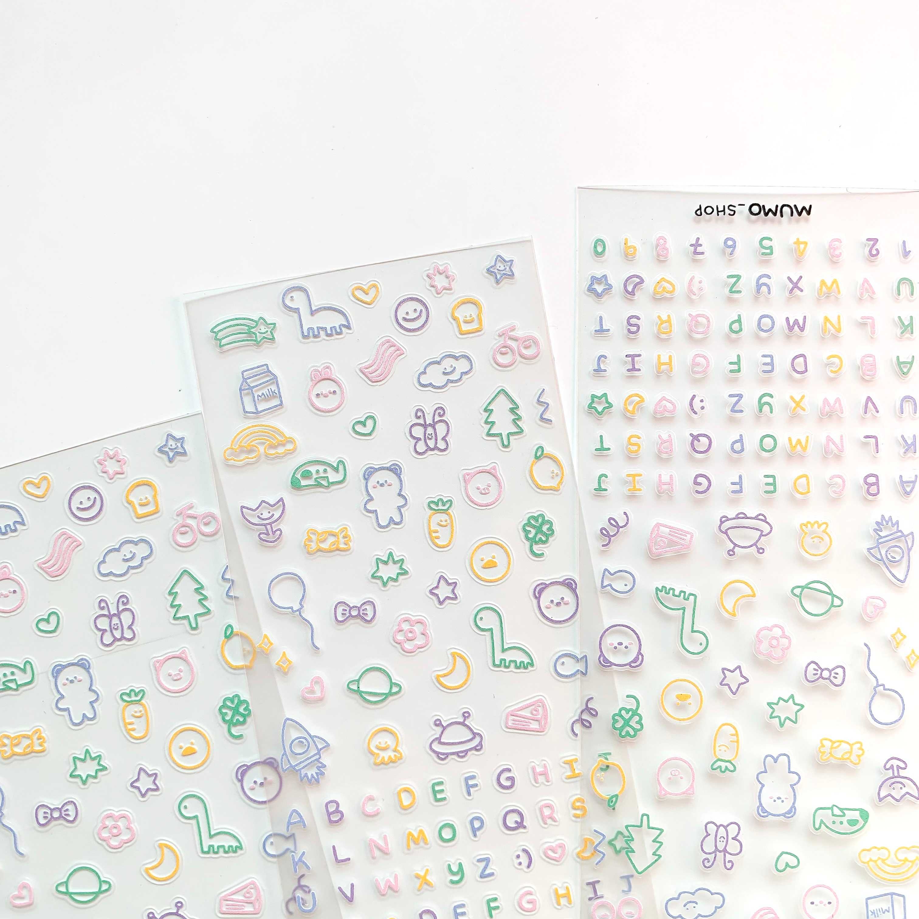 STICKER ⌗ น้องกระปุ้กกระปิ้ก Outline Pastel 🛼 pvc ใส
