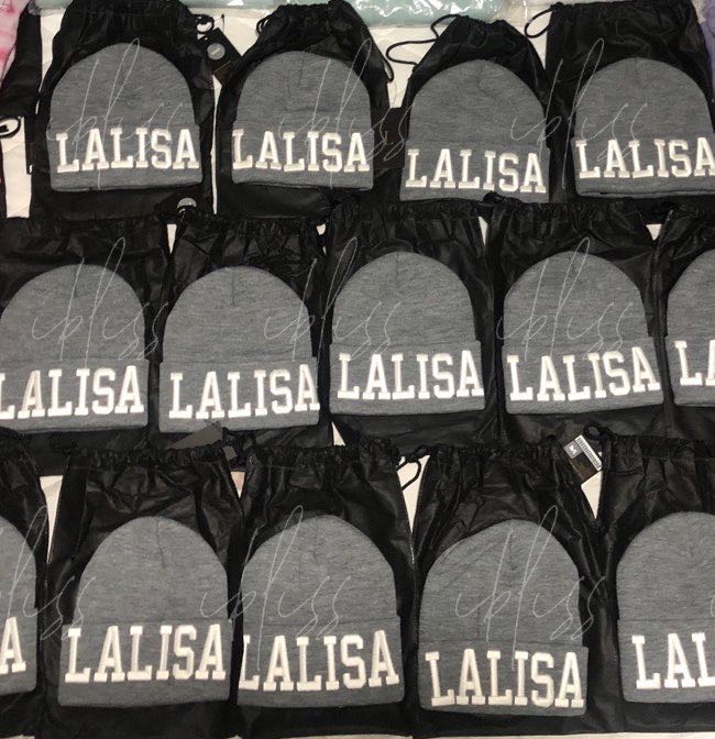 หมวกบีนนี่ LALISA สีเทา ส่งฟรี