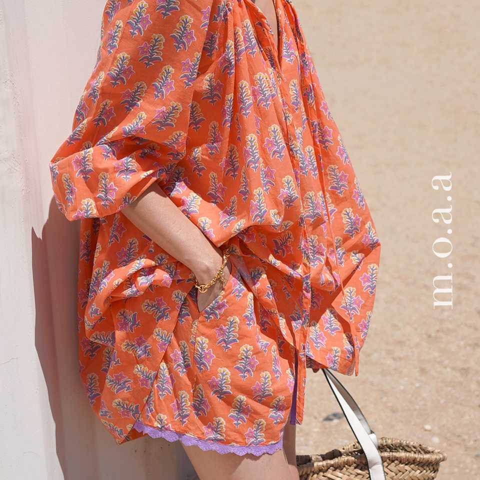MAHILA DRESS IN SALMON
