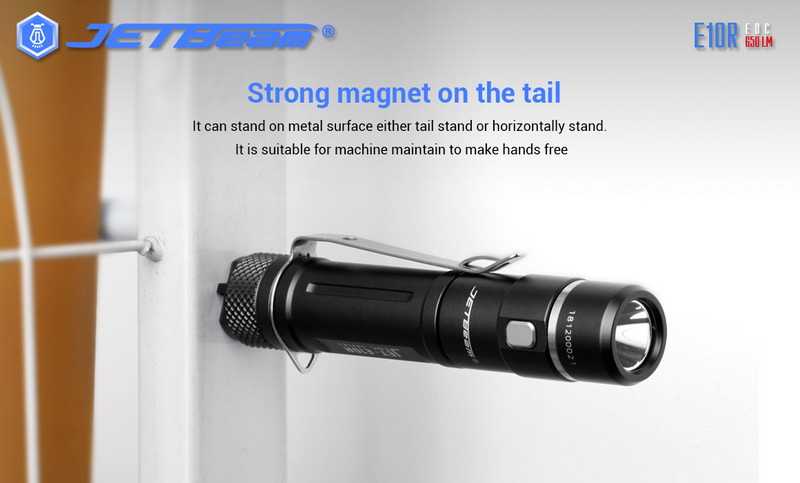 JETBeam E10R รุ่นปรับปรุงใหม่!! หลอด LED CREE XPG3 S4 650lm ขนาดเล็ก ชาร์จในตัวได้เลย พร้อมแบตแท้