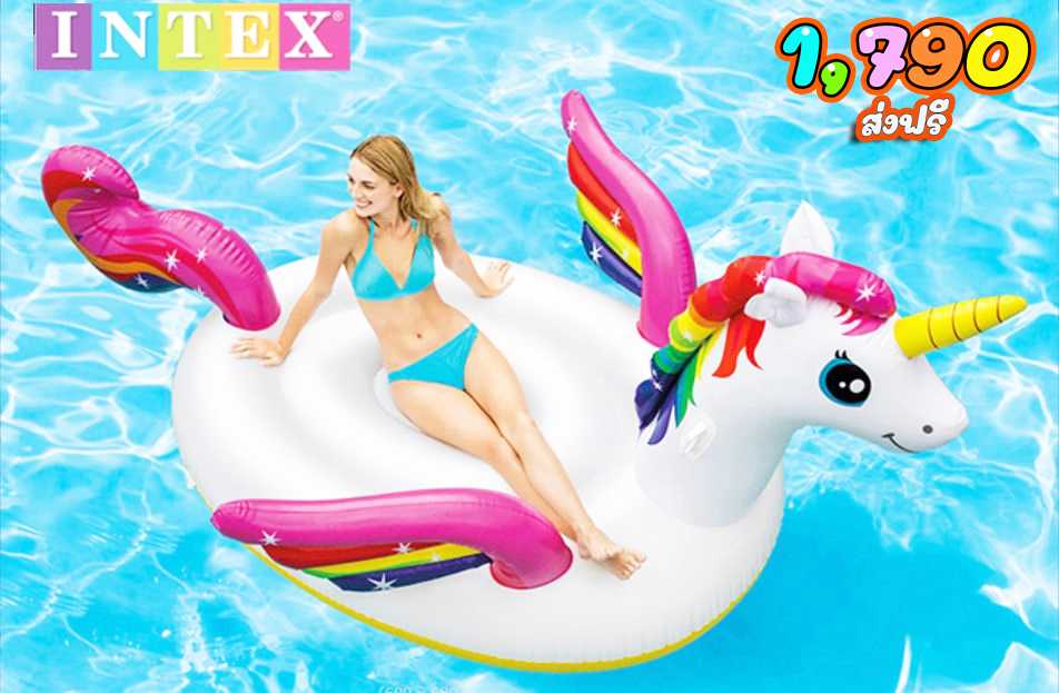 แพยาง สระน้ำเป่าลม สระน้ำ ส่งฟรี Intex แพยูนิคอน -ขนาดใหญ่ รุ่น 57291