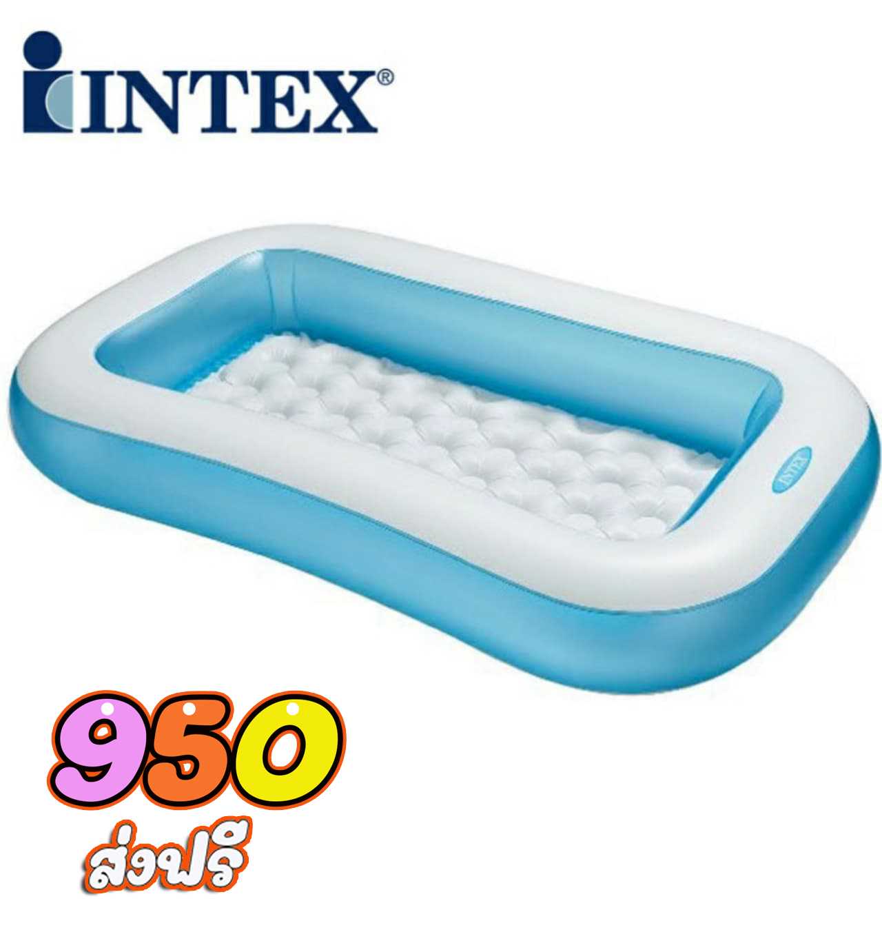 สระน้ำ  สระน้ำเป่าลม สระน้ำ ส่งฟรี INTEX สระเป่าลม สระน้ำเป่าลม พืนกันกระแทก รุ่น 57403