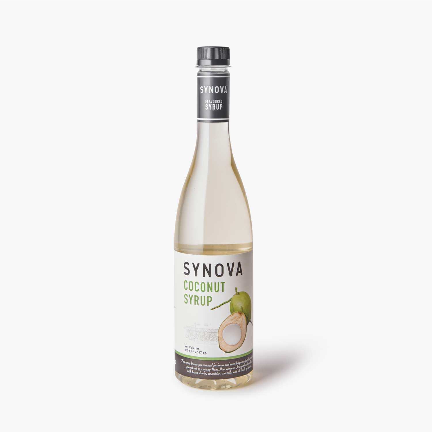 น้ำเชื่อม : SYNOVA ไซรัปกลิ่นมะพร้าว 830 ML. (ขวด)
