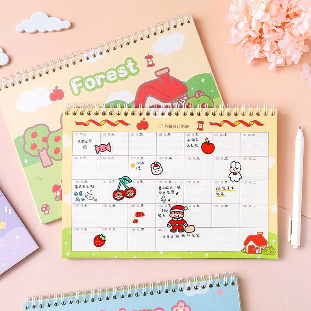 สมุดแพลนเนอร์ Monthly Tracker ⭐️ 60 เดือน ขนาด B5 Study Planner Plan Diary Notebook mimisplan