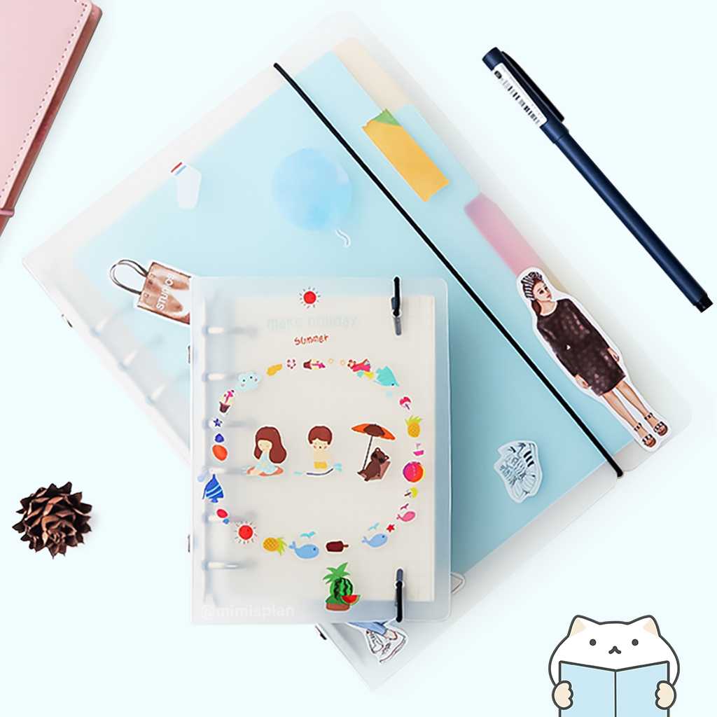 [ปก] แพลนเนอร์ พลาสติกแข็ง 🔆  Plastic Planner Cover Folder Diary Notebook  A7/A6/A5 mimisplan