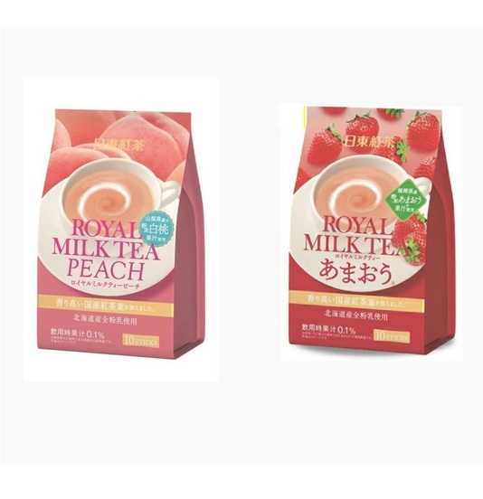 royal milk tea รสพีช รสสตรอว์เบอร์รี่10ซอง หมดอายุ2/2023