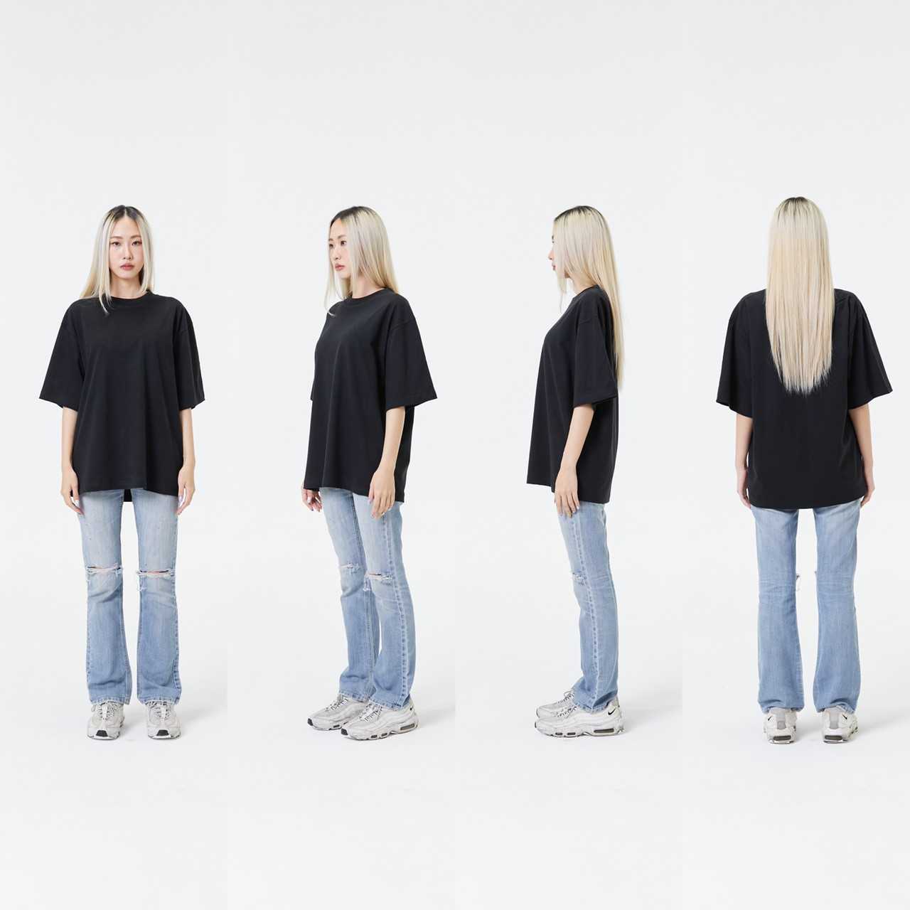 SS02 BLACK  SUPERSOFT เสื้อยืด หนานุ่มที่สุด ! Cotton 100%