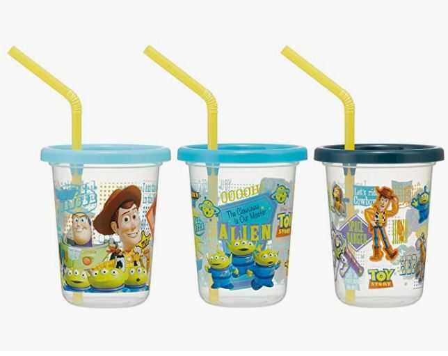 เซ็ทแก้วน้ำพร้อมฝาปิด  Skater Toy Story Tumbler with Straw