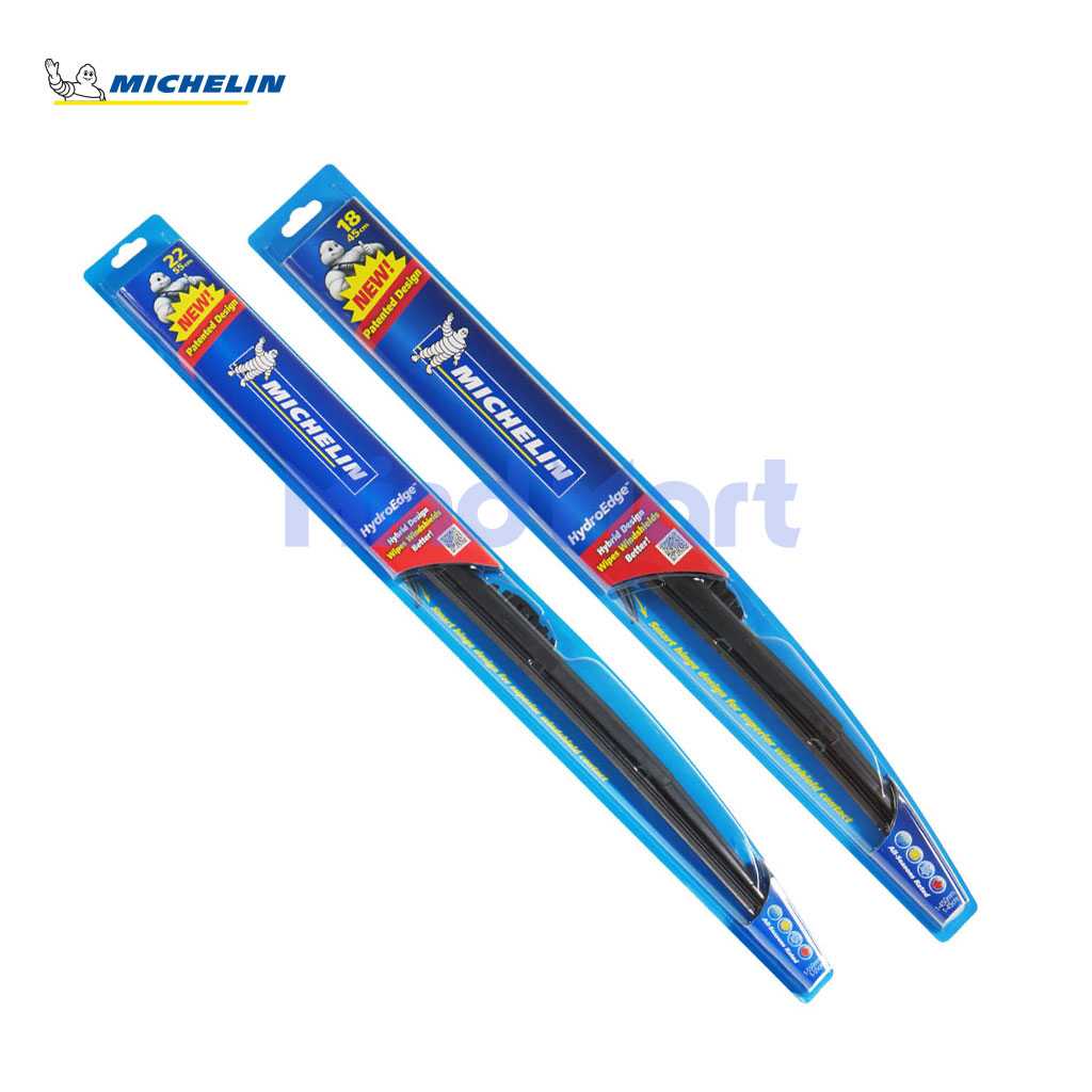 MICHELIN ใบปัดน้ำฝน มิชลิน รุ่น Hydro Edge จัดชุด ขนาด 22นิ้ว/18 นิ้ว (สีดำ)