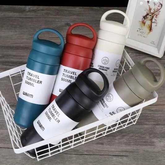 กระบอกน้ำเก็บความเย็น TRAVEL TUMBLER🌈