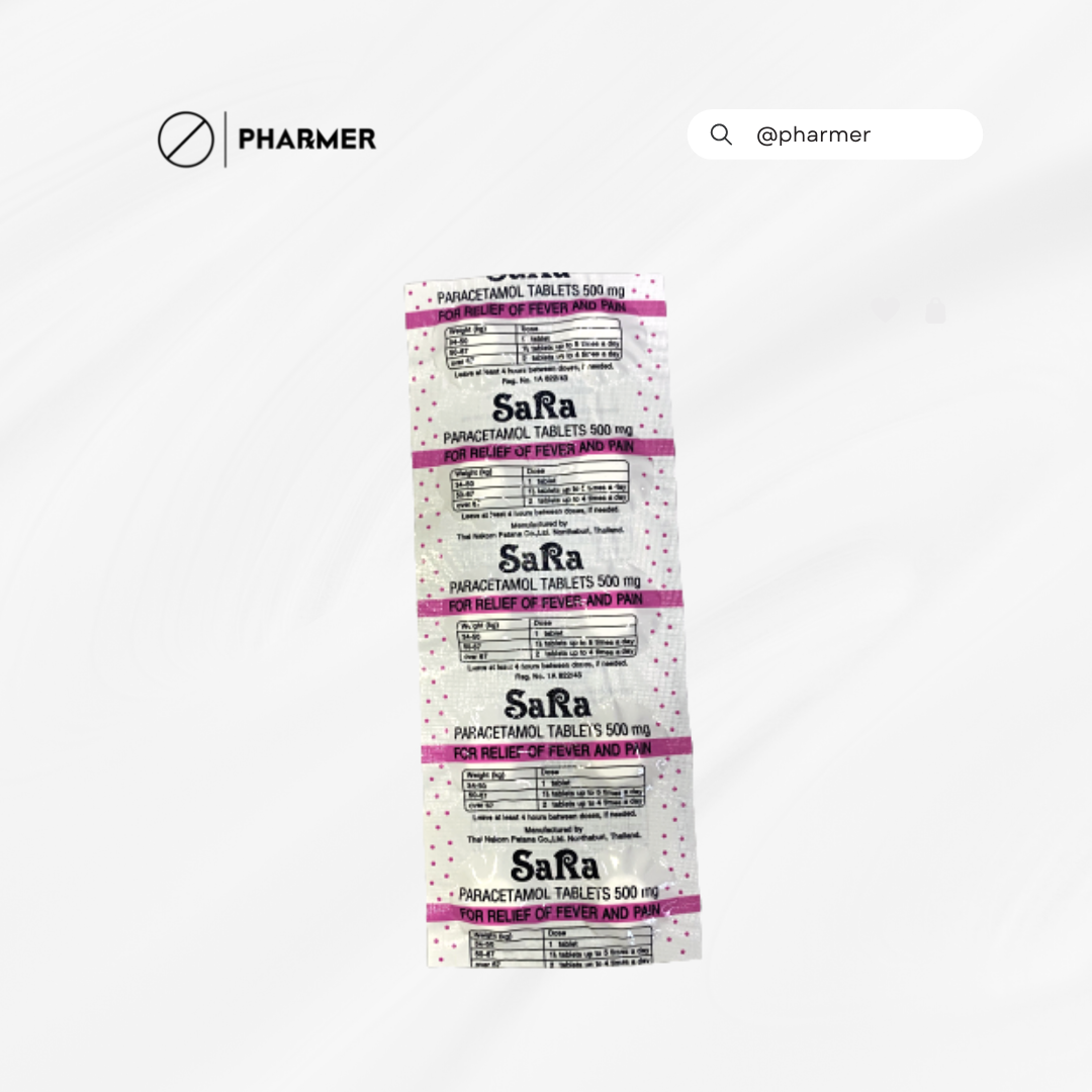 SARA 500 MG TABLETS 10'S