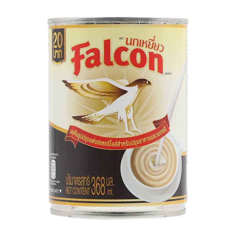 🔥ส่งไว🔥นมสดนกเหยี่ยว นมสดกระป๋อง ตรานกเหยี่ยว Falcon 368 กรัม นมข้น