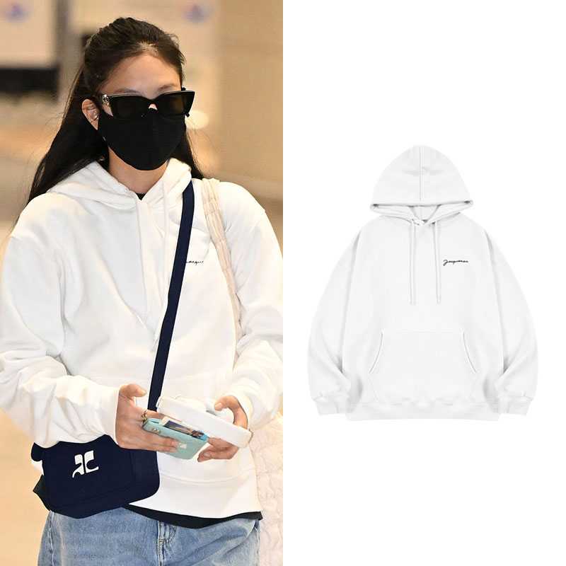 เสื้อฮู้ด แบบ Jennie Blackpink ใส่ที่สนามบิน