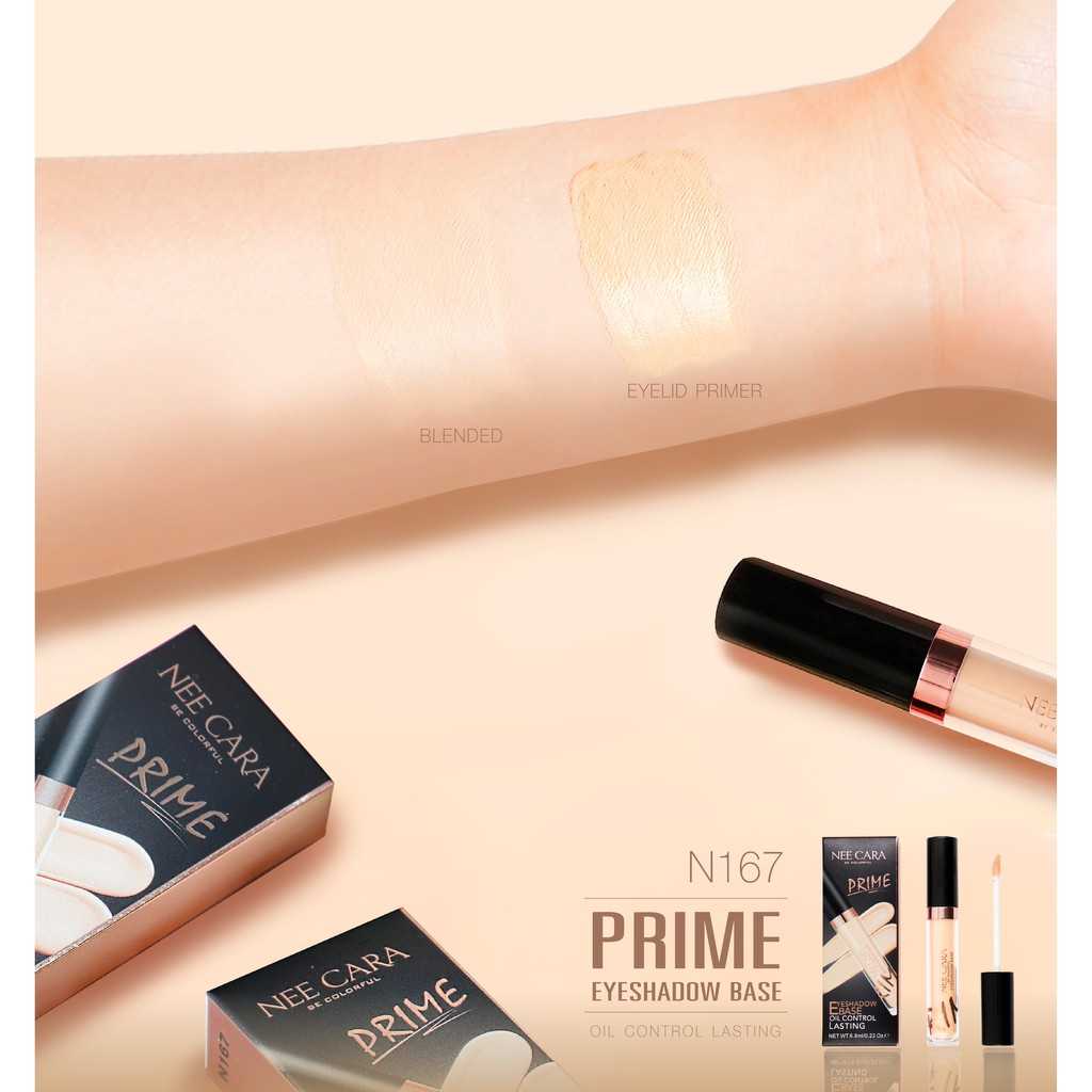 ครีมบำรุงใต้ดวงตาช่วยให้อายแชโดว์ติดทน NEE CARA PRIME EYESHADOW BASE  #N167