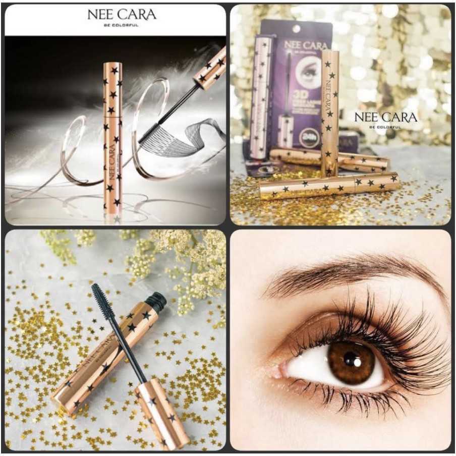 มาสคาร่ากันน้ำ ที่ปัดขนตา NEE CARA MASCARA 3D FIBER LASHES #N190