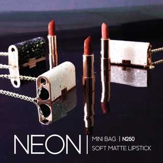 ลิปสติก เนื้อครีมกึ่งแมท NEE CARA NEON MINI BAG SOFT MATTE LIPSTICK N250