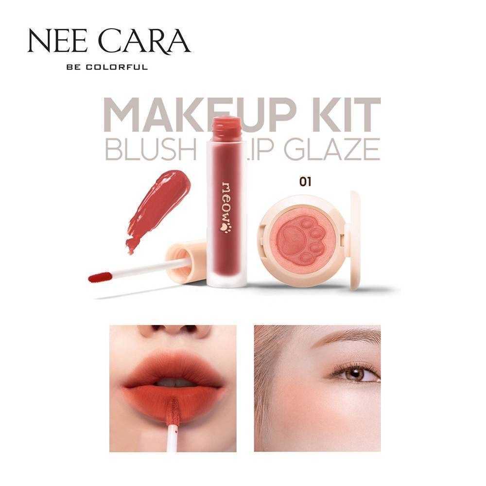 เซ็ตแต่งหน้า บลัชออน ลิปสติก NEE CARA MAKEUP KIT BLUSH&LIP #N317