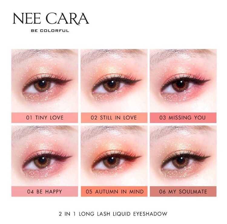 อายแชโดว์ มี2หัว NEE CARA LONG LAST 2 IN 1 EYESHADOW LIQUID GLITTER & MATTEN #N318