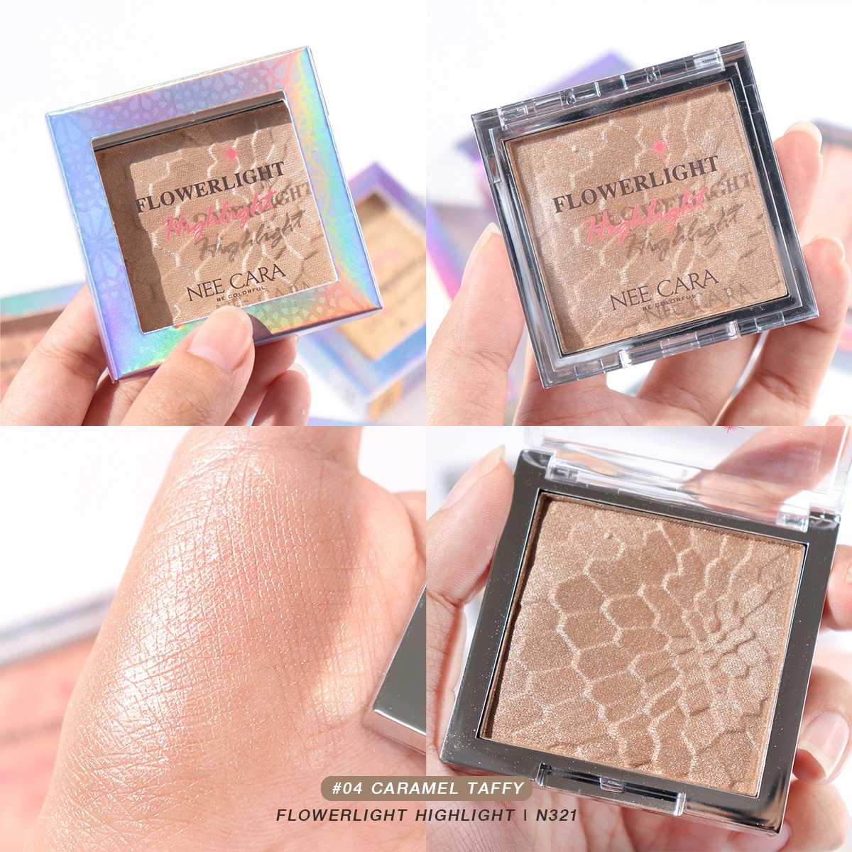 ไฮไลท์หน้าฉ่ำเงา NEE CARA FLOWER LIGHT HIGHLIGHT #N321