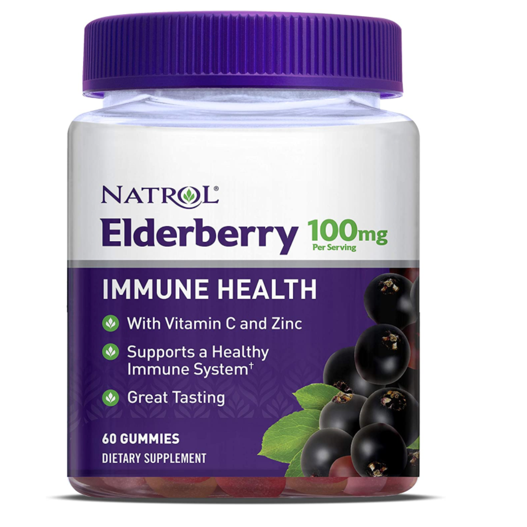 วิตามินช่วยเสริมสร้างภูมิต้านทาน ฆ่าเชื้อไวรัสในระยะเริ่มต้น Natrol® Elderberry Gummies 60 Gummies