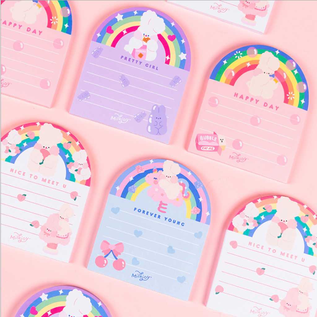 กระดาษโน๊ต กระต่ายปุยเมฆ 🐰 50 แผ่น Fluffy Rabbit Cloud Notepad Memopad Paper mimisplan