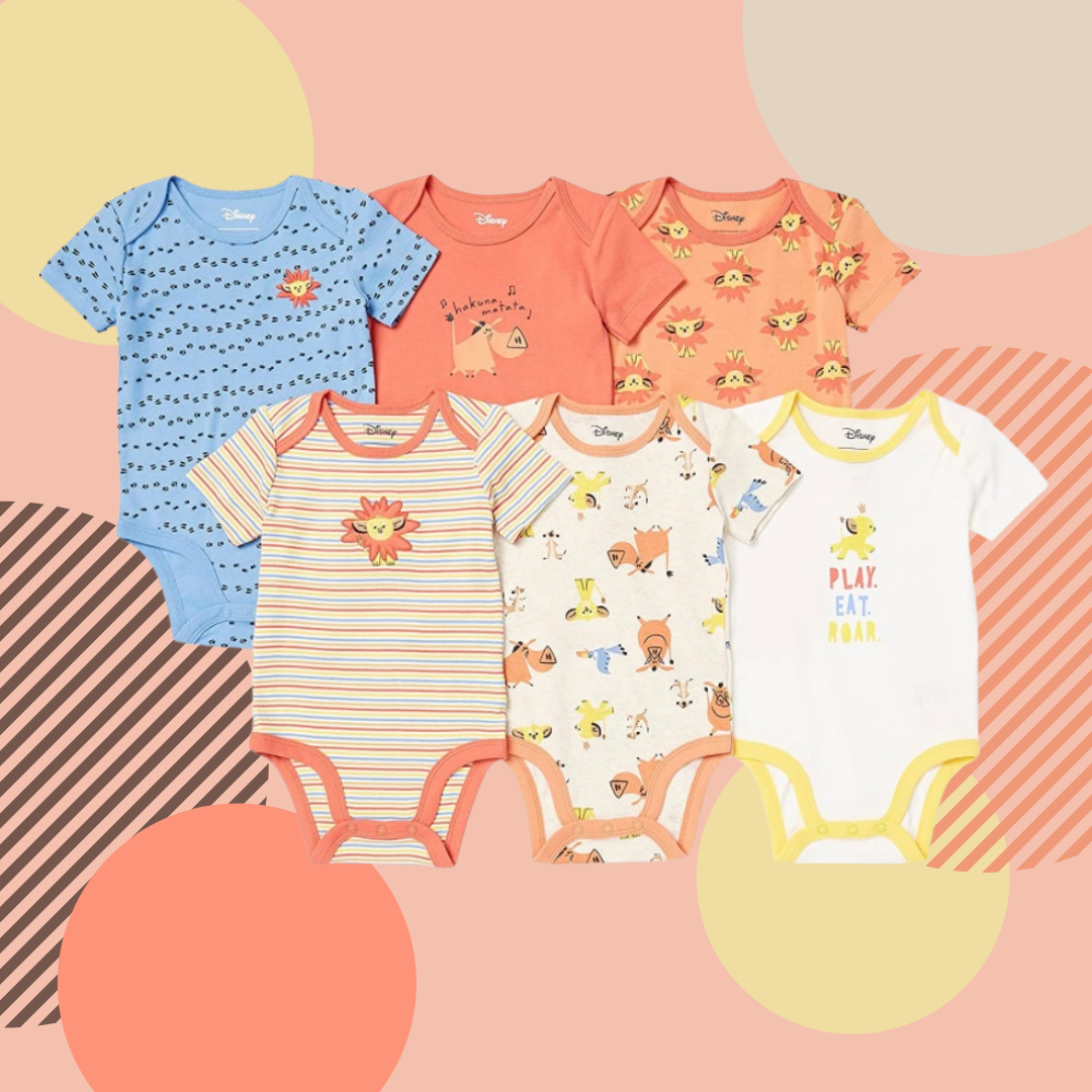 Lion King Bodysuits [6pcs] , Amazon Essentials