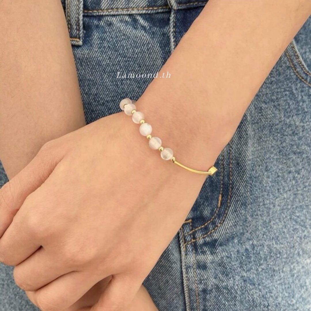 สร้อยข้อมือไข่มุก+หัวใจ