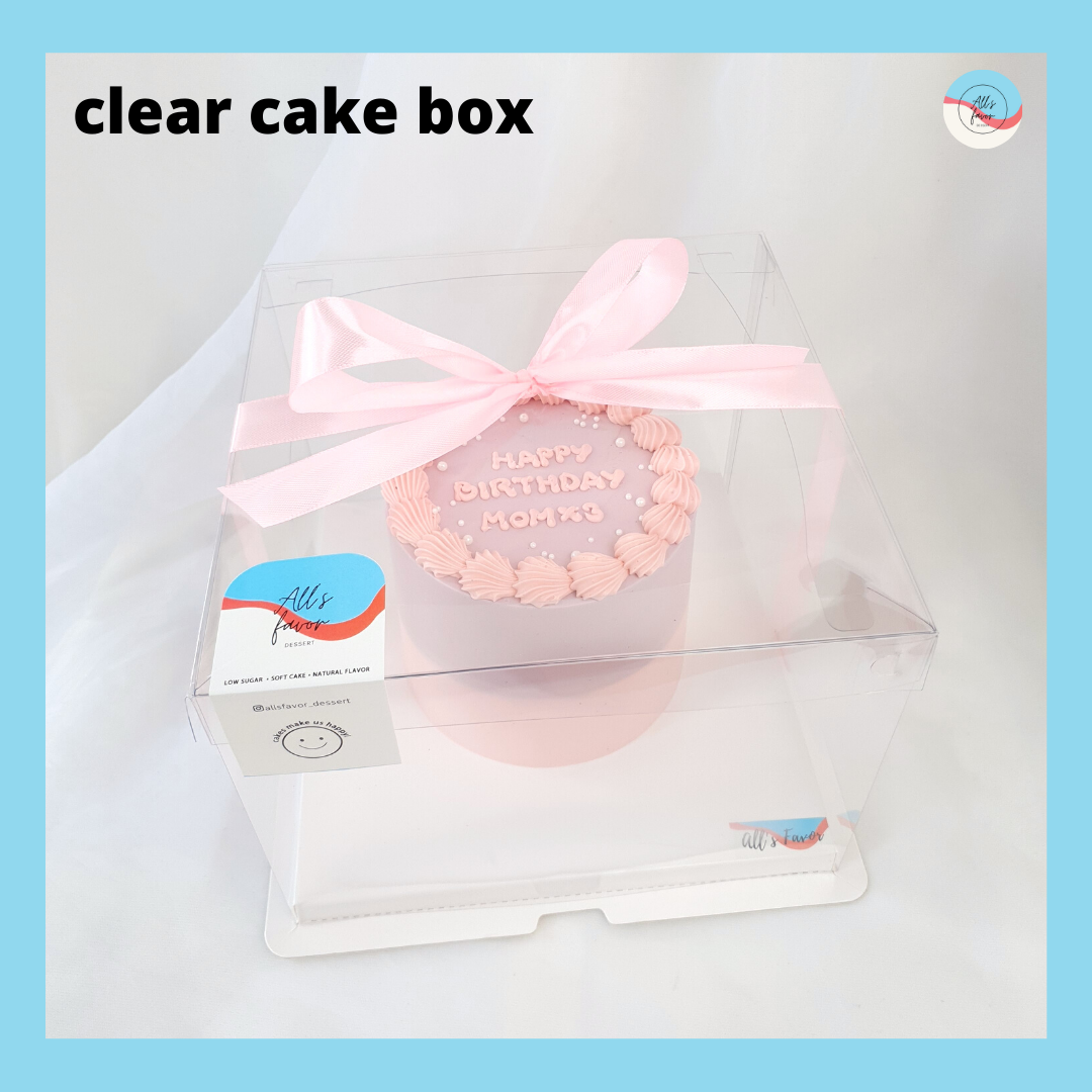 clear cake box