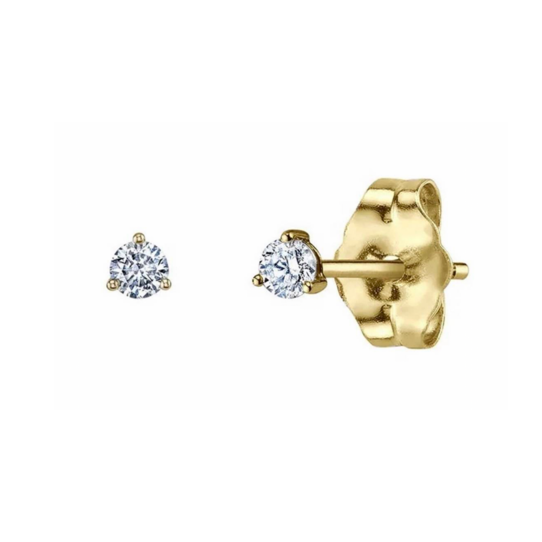 Round Diamond Stud Earrings