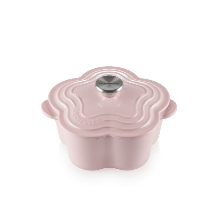 FLOWER COCOTTE 20CM CHIFFON PINK