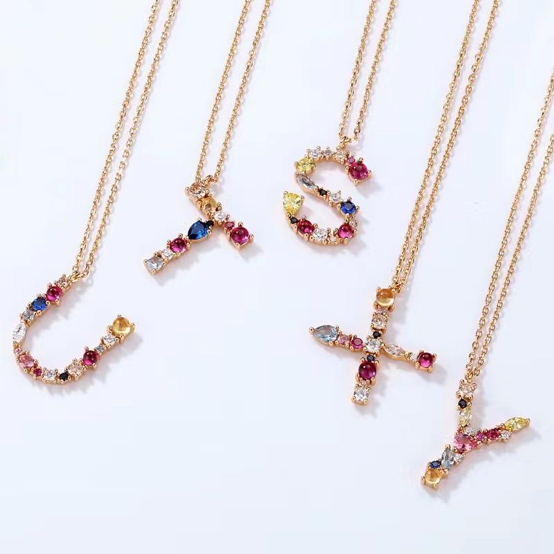 ♡สร้อยคอตัวอักษร มีลูกเล่น (เลือกได้1ตัวอักษร!!)