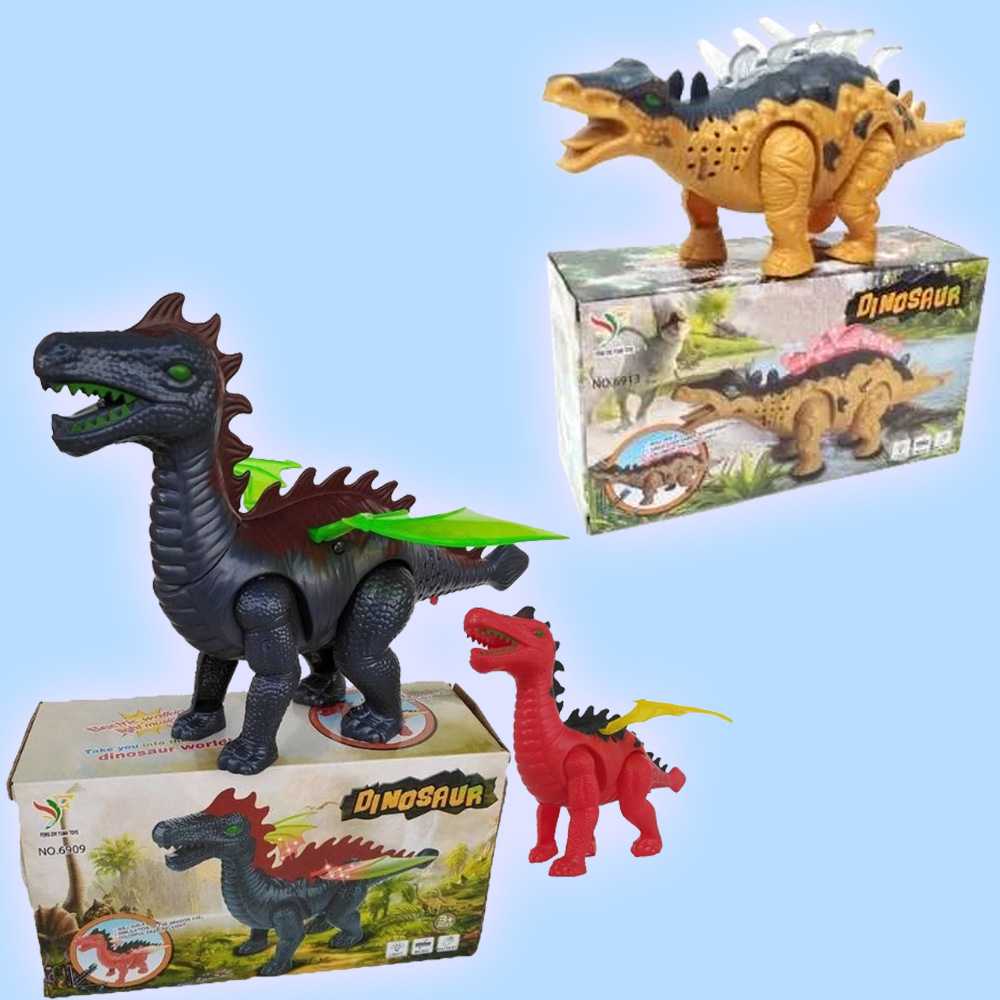 ไดโนเสาร์ เดินได้ มีไฟ มีเสียง ขนาด : 20 x 11 x 7 cm