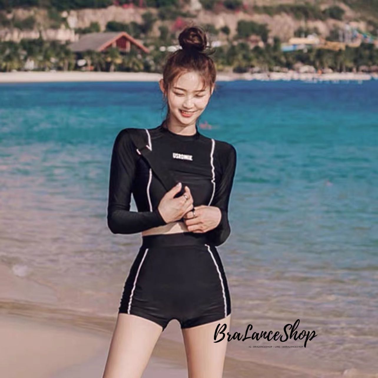 💦ชุดว่ายน้ำแขนยาว #2042