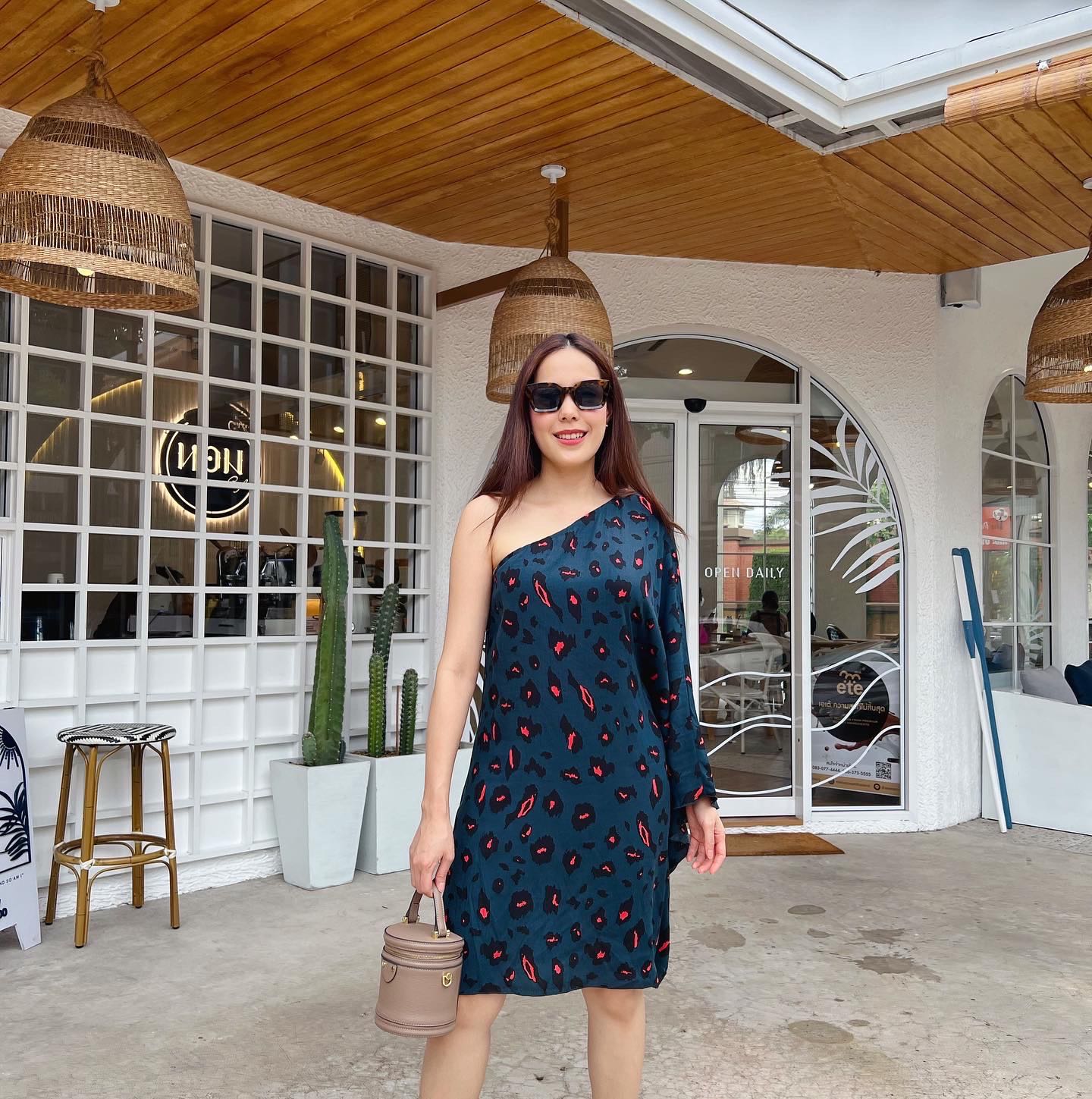 Leopard green mini dress 