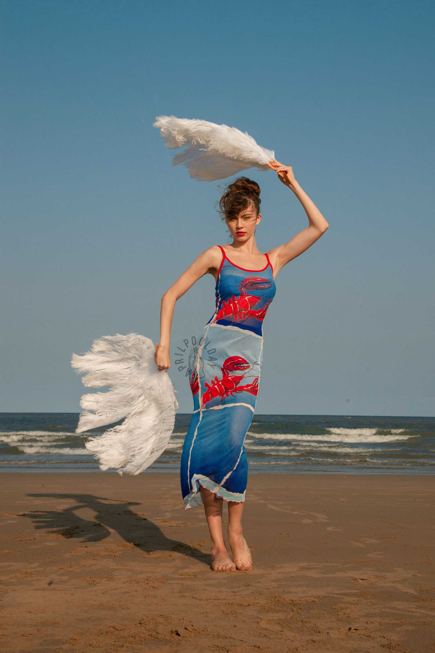 NET MAXI SLIP DRESS